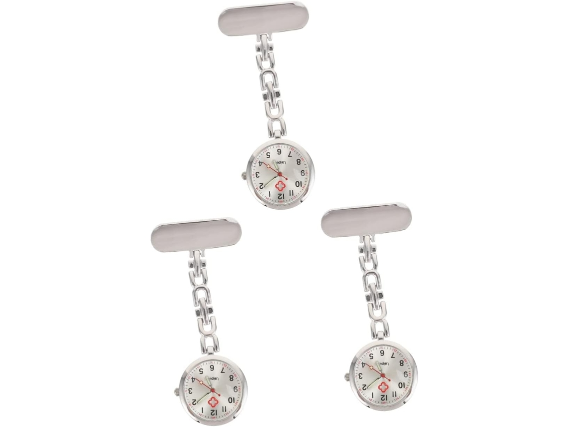 Pieza Luminoso Llavero Escaladores Bolsillo Reloj Túnica Broche Exteriores Pecho Aleación Estetoscopio Clip
