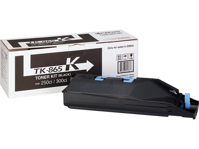 Cartucho de tóner Original KYOCERA TK 865K Negro para TASKalfa 250ci, 300ci