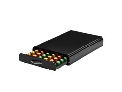 Organizador de Cápsulas de Café com Gaveta, com Capacidade para 60 Cápsulas, Cor Preto. ZYBLSSBB