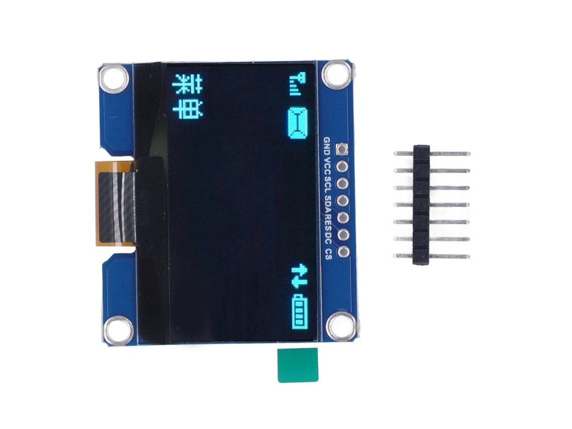 Módulo De Pantalla Ips De 1,54 Pulgadas, 128x64, Spi Flexible, 3,3 V-5 V Para Automatización, Mrc129c, Azul
