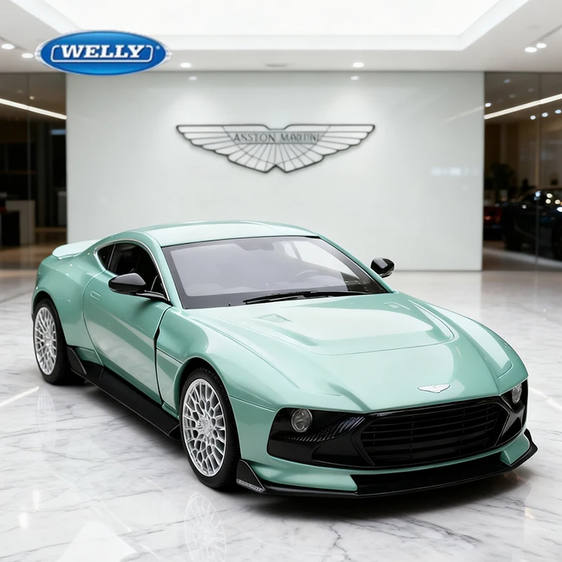 (verde) Modelo A Escala 1:24 De Superdeportivo De Metal Fundido A Presión Y Modelo De Coche De Juguete.