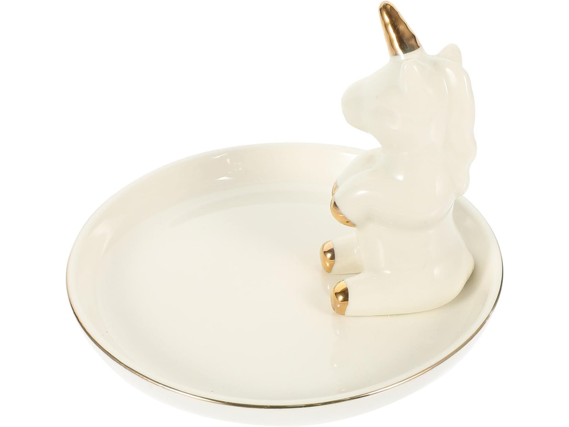 Bandeja Cerámica Joyas Elegante Funcional Soporte Anillos Guardar Escritorio Diseño Simple Moderno Adecuado