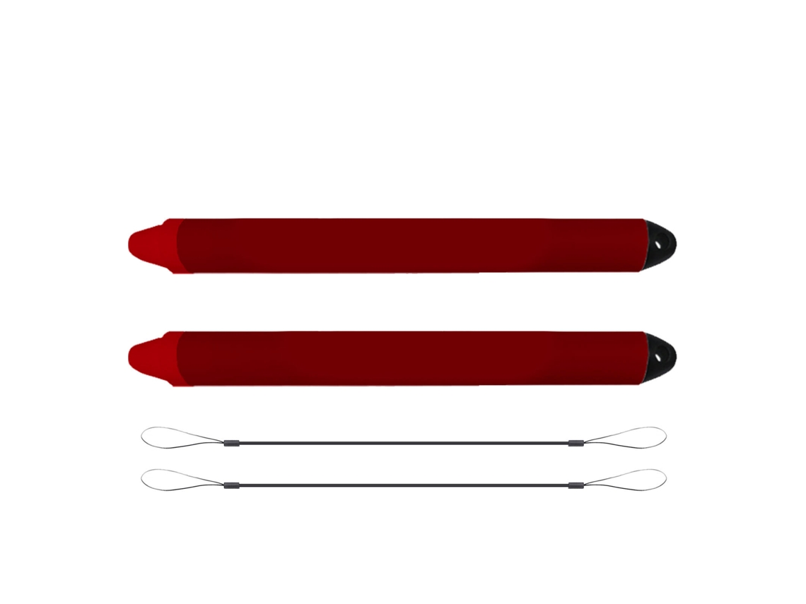 2 Canetas Estilo Stylus Com Cordões Para Telas Táteis De Tablets E Celulares Amigáveis Para Crianças Vermelho