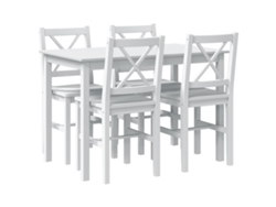 Maison Exclusive - Juego De Muebles De Comedor 5 Piezas Blanco