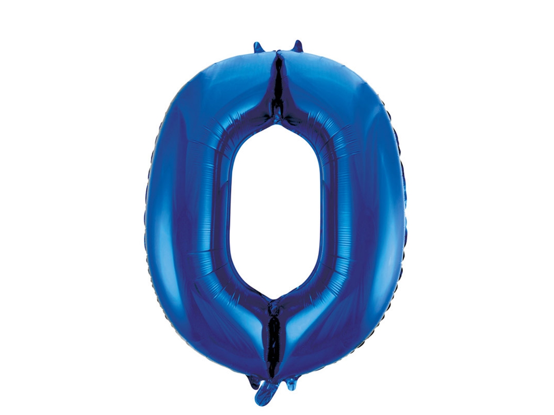 Globo WEFIESTA Foil Número 0 Azul