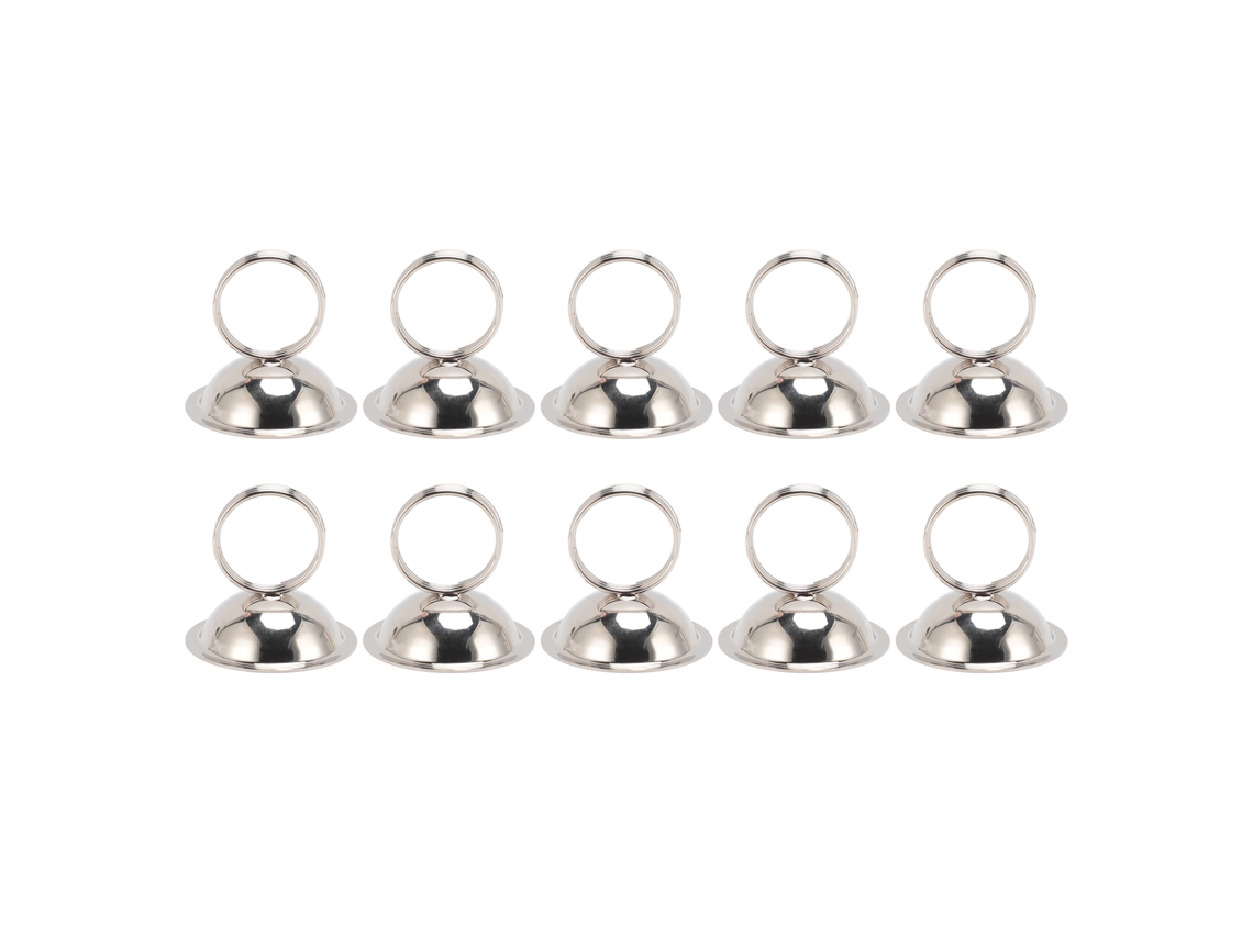 10 Piezas Portavasos De Mesa Portatarjetas De Metal Portaretratos Alambre Para Boda Fiesta Recepción Menú Clips Plata