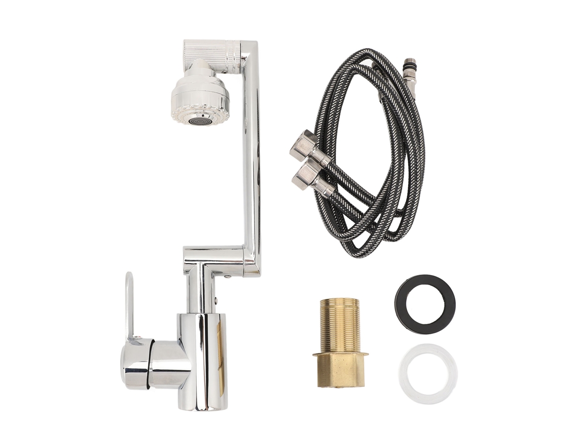 Grifo Robótico Universal Con Brazo Giratorio De 360° En Acero Inoxidable, Con Agua Fría Y Caliente, Para Baño Y Cocina.