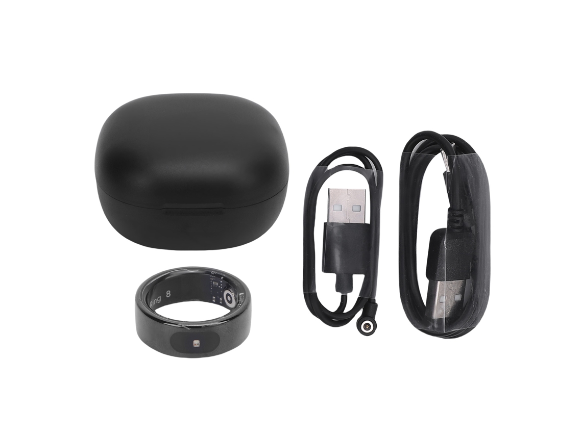 Anillo Inteligente De Seguimiento De Temperatura Corporal, Control Táctil Y Monitor De Fitness