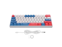 Teclado Mecânico Gamer 61 Teclas Com Luz Rgb Switch Vermelho Wireless 2.4g Bluetooth 3.0 5.0 E Fio Type C Para Pc Laptop