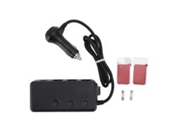 Adaptador Para Encendedor De Cigarrillos Con 3 Tomas De Corriente Y 3 Puertos Usb Qc3.0 Para Automóviles, Divisor Multifuncional De 12-24 V.