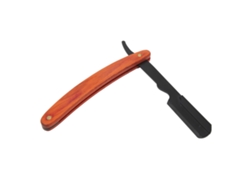 Suporte De Lâmina De Barba Em Aço Inoxidável Com Cabo De Madeira Para Barbear Manual, Porta-lâmina Para Barbeiro E Homens