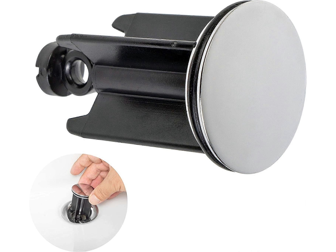 Tapón Universal Para Lavabo De Baño 40 Mm, Cromado, De Latón, Con Junta De Caucho, Altura Ajustable, Antirroto E Impermeable