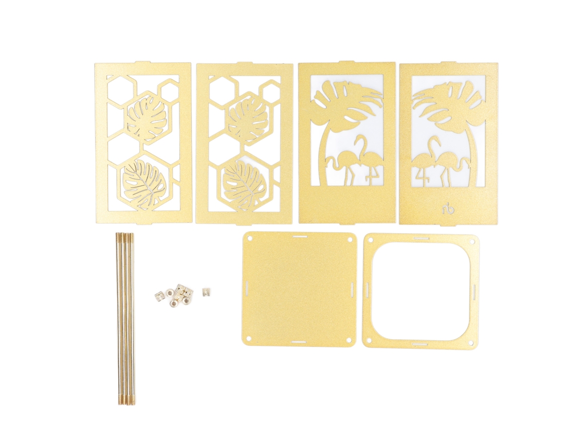 3 Unidades Portaminas Oro Con Diseño De Monstera Hueco Almacenamiento De Escritorio Metal Para Oficina