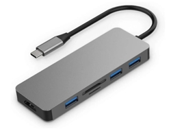 Hub USB C con 4K Hdmi 3 puertos USB 3.0 Adaptador compatible con Sd/Tf para Macbook Pro 13/15/16 Mac Air 2018 Surface Book 2/Go Hp Dell Xps YIZHOOD