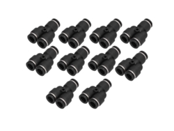 Conector De Manguera De 3 Vías Engranado Diámetro Interior 12mm Para Equipos De Automatización Sellado Fácil Desmontaje