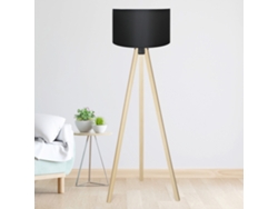 Lámpara de Pie LUX.PRO Newport (140 x Ø 38 cm - Tela / MDF - Negro)