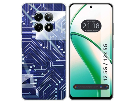 Funda Diseño Circuito para Realme 12 5G 12X 5G TUMUNDOSMARTPHONE Silicona Multicolor