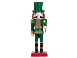 Figura Tradicional Irlandesa De Cascanueces En Madera Para Decoración Del Hogar.