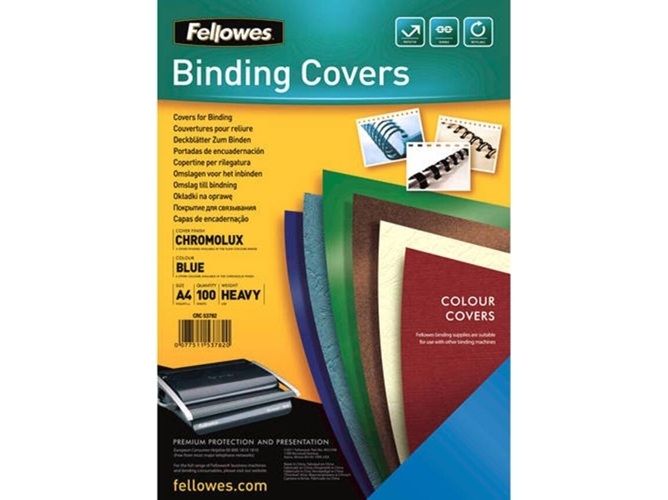 Cubiertas para Encuadernación FELLOWES A4 Papel Azul (100 un)