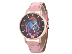 Reloj De Mujer Coreano Zhoulianfa T0138-z Correa De Cuero Cuarzo Rosa