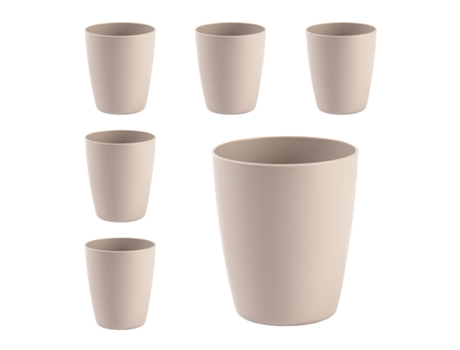 Pack de 6 Vasos Reutilizables PLASTIC FORTE 400 ml (Plástico)