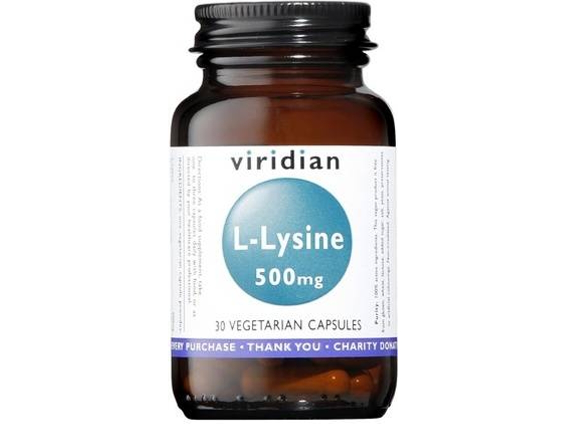 Complemento Alimenticio VIRIDIAN L-Lisina (30 cápsulas vegetais)
