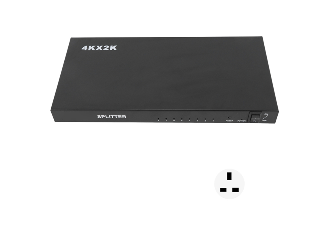 Vlrla-divisor De Video Composito 4k Hd 1 Entrada 8 Salidas Para Dvd Stb Consolas De Juegos