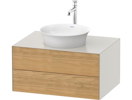 DURAVIT Tulip blanco, mueble de baño colgado en la pared, ancho 800 x fondo 550mm, con 2 cajones, con tecnología tip-on, WT49850