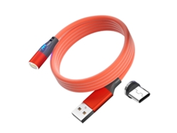 Cable De Datos Magnético De Silicona Líquida 3a De Carga Rápida Para Iphone Type C Rojo