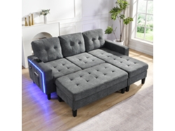 Sofá Cama Modular Con Iluminación Led Moderna