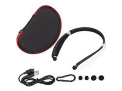 Fone De Ouvido Bluetooth Collar Retrátil Com Cancelamento De Ruído Estéreo E Microfone Branco