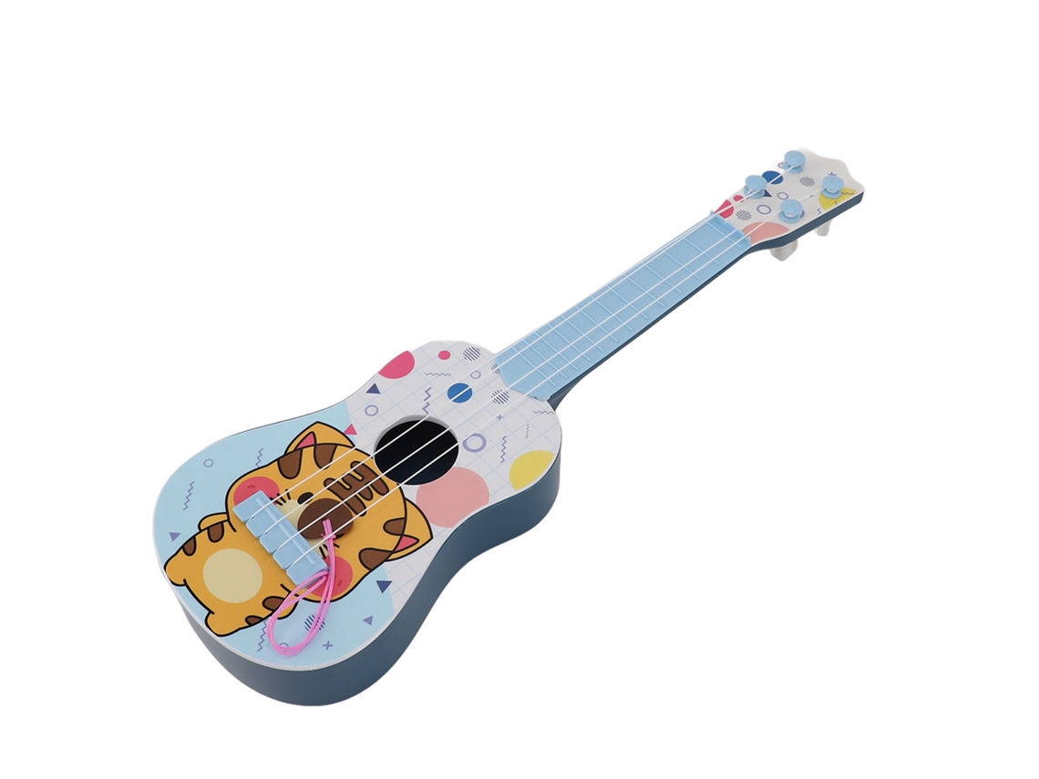 2026-juguete De Ukulele Simulado Con 4 Cuerdas Ajustables, Instrumento Musical Portátil Infantil, Azul