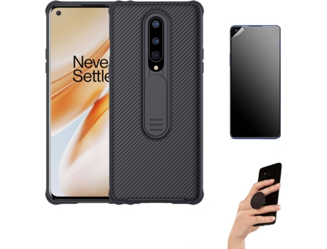 Kit Carcasa, Protector Y Soporte Oneplus 8 Ultimatte Nillkin Camshield