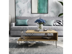 Mesa de centro Asker con estante metal aglomerado [EN.CASA]