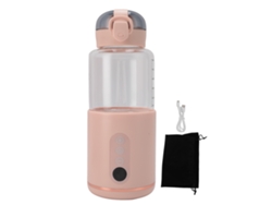 Calentador De Leche Portátil Inalámbrico De 300 Ml Recargable Por Usb Con Control De Temperatura Ajustable Para Viajes.