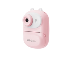 Cámara digital Cuich 1080p Cámara de impresión instantánea con 2 rollos de papel de impresión Memoria de 32 GB Rosa