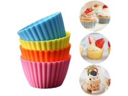 Moldes de silicona multicolor para cupcakes, 12 unidades, 6,5 cm o 5 cm, estilo Brigadeiro (fudge de chocolate brasileño) - Gokoco