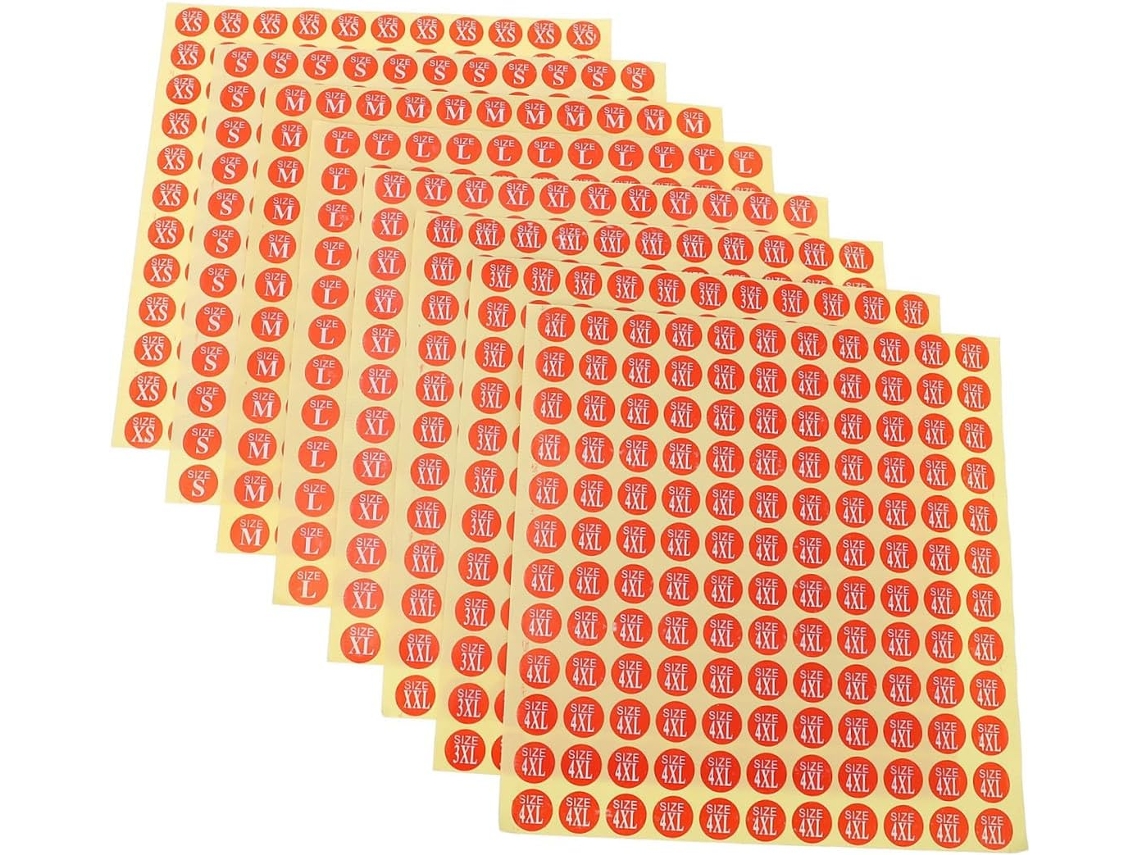 80 Pegatinas Redondas De Papel Rojo Para Ropa