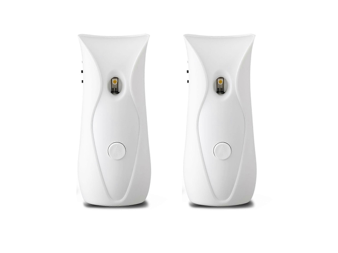 2 dispensadores automáticos de spray para baño de pared con pulverización programada y frescura automática.