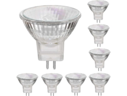 Rebe-lámparas Halógenas 12v 35w Base Gu4 Mr11 2800k Blanco Cálido Regulable, Paquete De 8 35w Gu4-mr 11