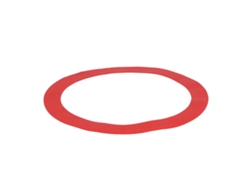 Anillo De Silicona Fino Con Forma De Diana Para Practicar El Chipping Y El Putt, Círculo Rojo, 50,5 Cm.