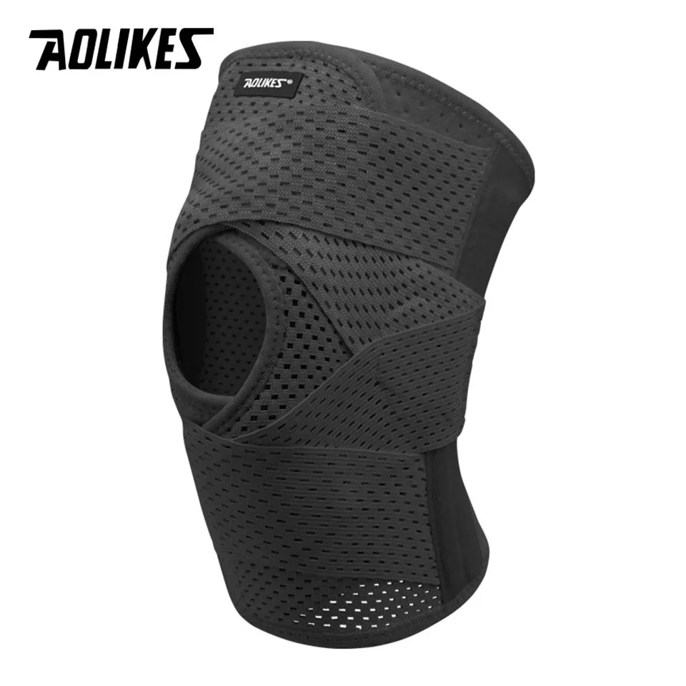 (negro, Talla M) Rodillera Para Aliviar El Dolor De Rodilla, Soporte De Compresión, Tejido De Malla Transpirable, Estabilizador Lateral.