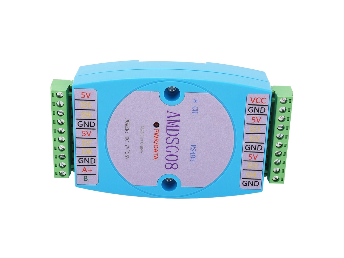 2026velora-módulo De Adquisición De Datos De Temperatura 8ch Logger Rs485 Dc7‑25v Para Medición