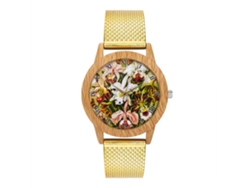 Reloj De Pulsera Unisex De Silicona Con Movimiento De Cuarzo (dorado)