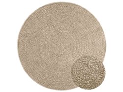 vidaXL Alfombra ZIZUR aspecto yute interior/exterior beige Ø 120 cm