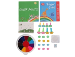 Set De Pintura De Dedos Lavable Para Niños Con 20 Sellos Y Libro De Arte.