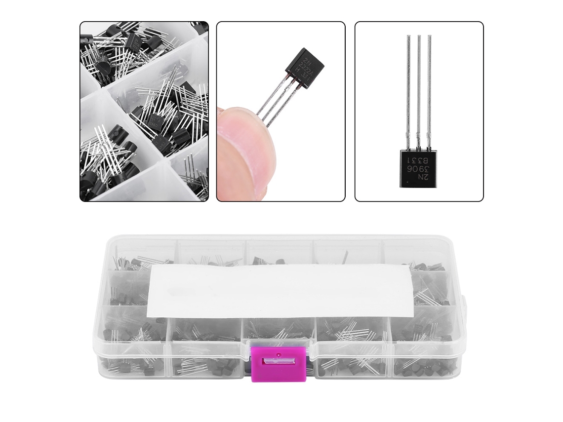 2026horizon-kit De Transistores To-92 600pcs 15 Valores 2n2222-s9018 Transistores De Silicio De 3 Pines Para Diy