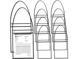 Juego De 30 Portatarjetas De Pvc Transparente Para Pizarra Blanca, 23 X 10 Cm, Con Organizador De Correas Para Colgar.