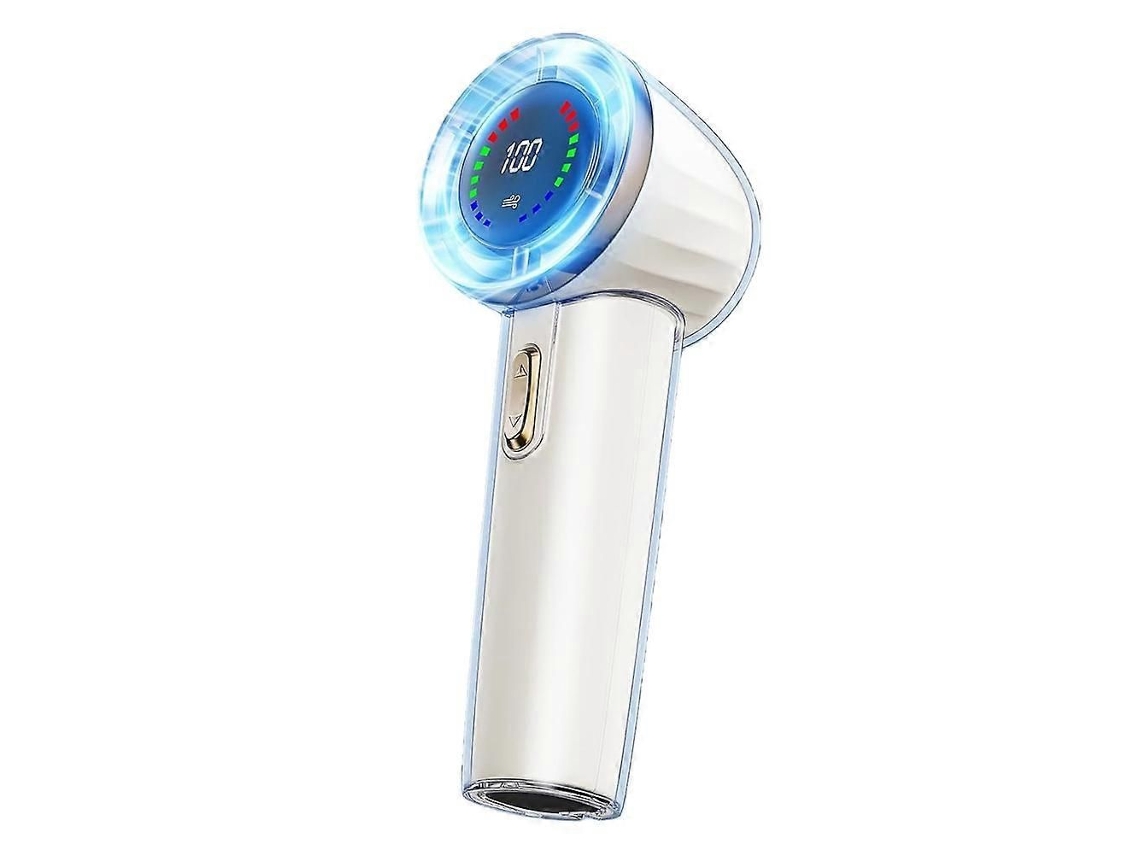 Ventilador Portátil De Mão, Mini Ventilador Turbo Com Velocidade Ajustável (1-100), Ventilador Portátil Recarregável Com Visor Digital.