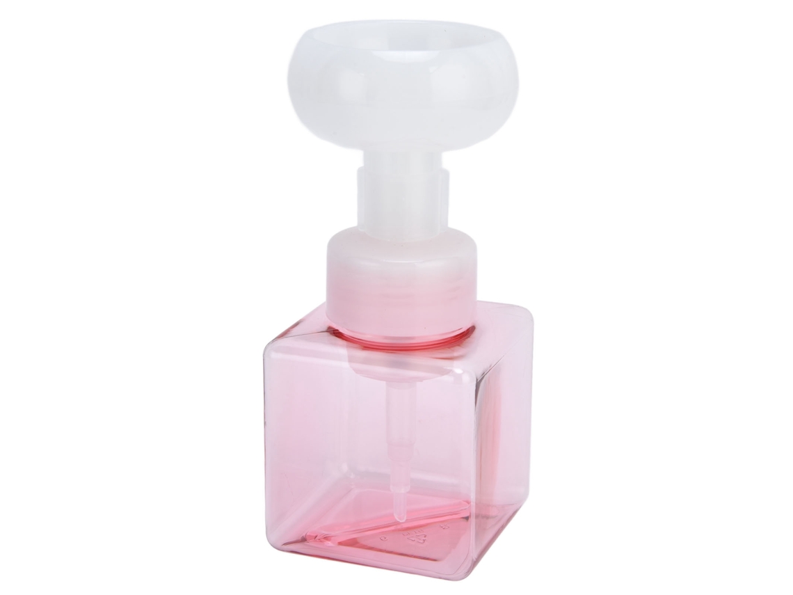 Botella De Petg De 250 Ml Con Dispensador De Espuma Para Cosméticos Y Jabón De Manos, De Forma Cuadrada Y Transparente.